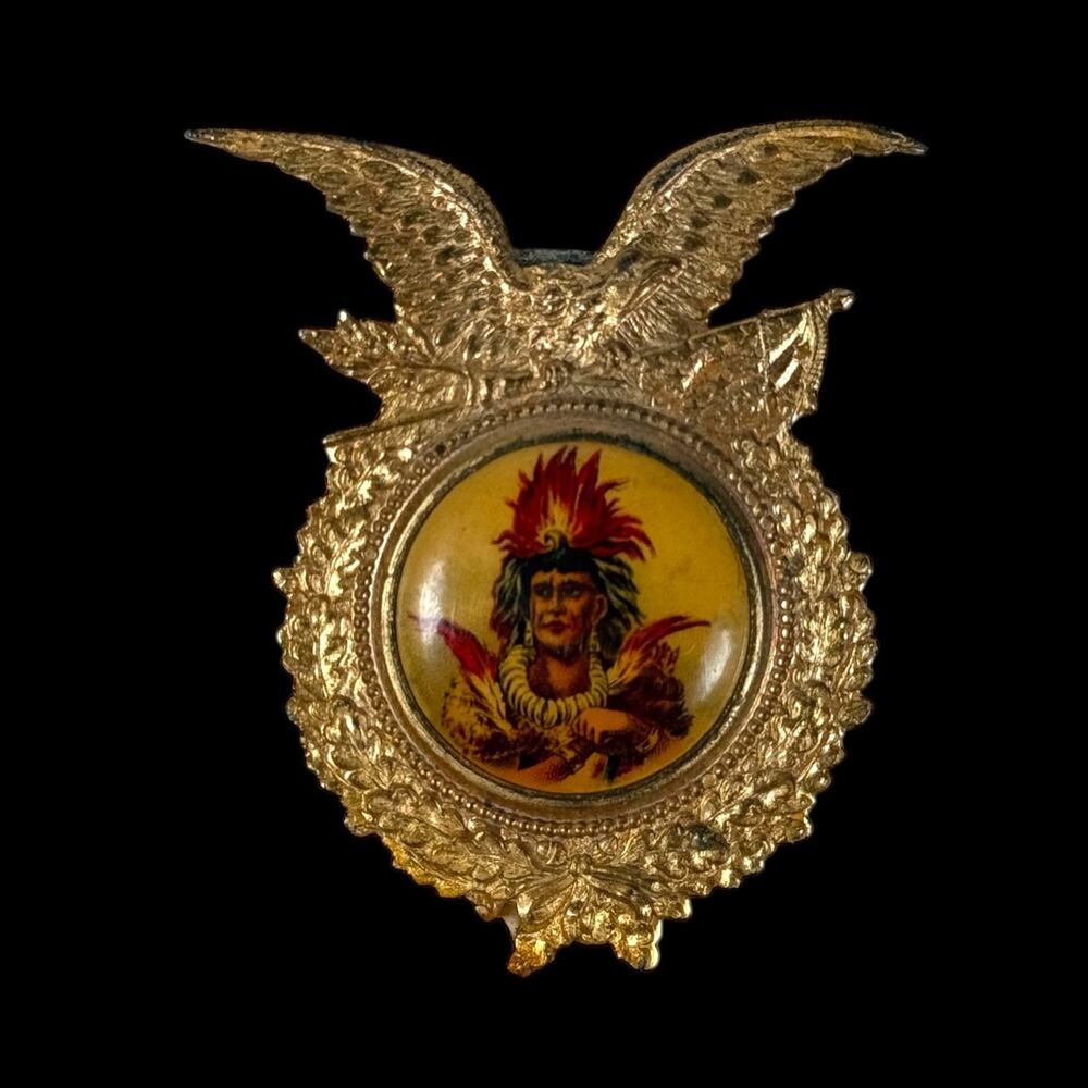 Vintage Whitehead & Hoag Native American Chief Eagle Pin
